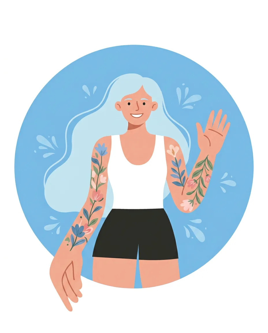 Illustration of Jasmine waving hello